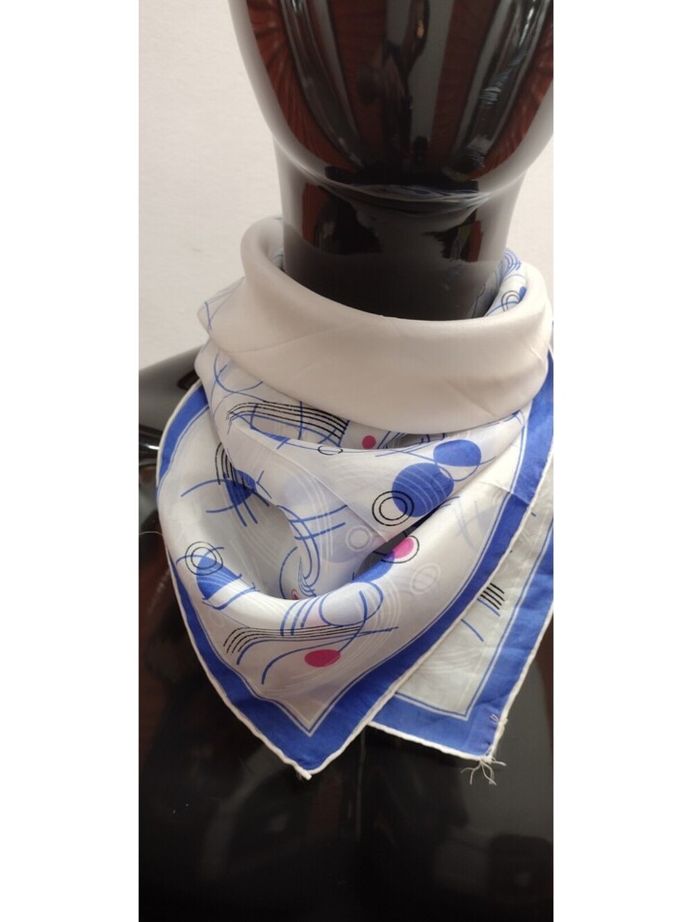 Vintage Starburst Atomic 50s Rayon Silk Scarf 6 1/4 Momme Men's Space Age Scienc